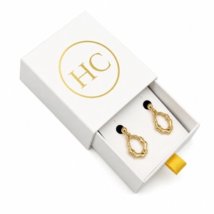 Estuche deslizante para joyería troquelado a medida, caja de lujo para pendientes cubierta de tela, solución de branding premium, fábrica exportadora - Product Image 6