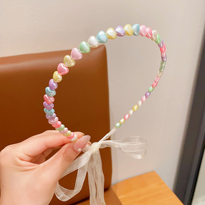 Diadema de primavera colorida para niños Banda de cinta de tarjeta de pelo roto para niña pequeña - Product Image 4