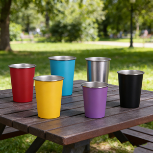 Gobelet empilable multi-design 16 oz, nouveau gobelet de voyage en acier inoxydable personnalisé, gobelet à café froid, logo personnalisé, noir - Product Image 1