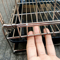 Premium Massiver Edelstahl Faltbarer Langlebiger Kleiner/Großer Hundekäfig & Katzenkäfig Haustier-Transportbox
