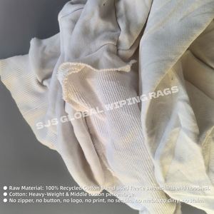 Trapos de Felpa Reciclados de Algodón 100%, Trapos Blancos Absorbentes para Limpieza - Product Image 4