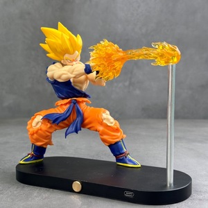 Nueva Figura de Acción Coleccionable de Goku con Efecto de Luz Nocturna, Modelo de PVC con Daños de Batalla y Kamehameha, Accesorios de Anime, Decoración - Product Image 2