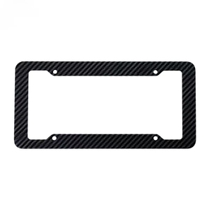 Cadre de plaque d'immatriculation standard américain à 2 trous, en acier inoxydable, en fibre de carbone, antirouille, support de plaque d'immatriculation de voiture, vente en gros de pièces détachées automobiles - Product Image 3