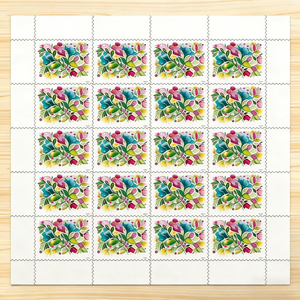 2024 शादी के फूल 2025 दाहलिया हम पोस्टकार्ड सजावट के लिए 100 पीसी डाक टिकटों की 5 शीट डाक टिकट स्टिकर - Product Image 4