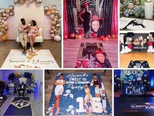 Décoration de fête personnalisée : Autocollant mural, Bannière d'anniversaire sur mesure, Panneaux de fond pour événements et anniversaires - Product Image 6