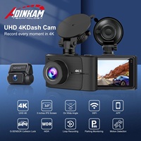 ADINKAM Caméra embarquée double objectif 4K avant/arrière 2K Écran IPS 3,0 pouces Angle de vue large 170° WIFI intégré Garantie 1 an