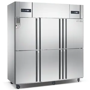 Processo refrigerador profissional pequeno refrigerador comercial 6 porta prateleira divisores refrigerador comercial