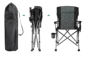 Silla de Camping Plegable Ultraligera de Diseño Moderno, Portátil, con Marco de Metal, Respaldo Abierto, Tela Oxford de Poliéster 600D Acanalado - Product Image 2