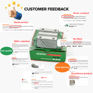 مجرى توجيه خطي أصلي من تايوان <span class=keywords><strong>HIWIN</strong></span> سلسلة HG موديلات HGH15 20 25 30 35 45 CA CC، وحدة توجيه خطية بمحمل - Product Image 6