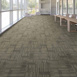 Alfombra de Lujo para Hotel, Alfombra Comercial de Oficina de Polipropileno Jacquard, Loseta Cuadrada de 50x50, Base de PVC Antideslizante, Ecológica y Moderna - Product Image 1