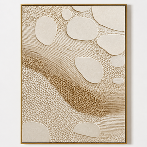 Arte Abstracto Hecho a Mano sobre Lienzo, Pintura Acrílica, Estilo Contemporáneo, Enmarcado, Decoración de Interiores, Tonos Tierra Cálidos, Formas Geométricas - Product Image 3