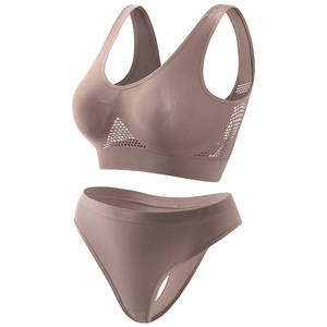 Conjunto Deportivo Sin Costuras para Correr, Top Deportivo con Cobertura Total, <span class=keywords><strong>Sujetador</strong></span> Deportivo Casual, Tanga, Pantalones Cortos con Forro <span class=keywords><strong>de</strong></span> Malla Ligera y Suave, <span class=keywords><strong>Zapatillas</strong></span> Deportivas - Product Image 1