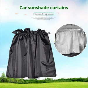 Parasol de Coche Universal de 2/4 Piezas, de Tela de Tafetán de Poliéster 190t con Revestimiento Plateado de Doble Cara - Product Image 2