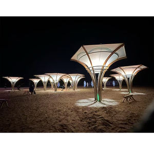 Offre Spéciale – Structures de Membrane Tensile Commerciales Coupe-Vent en PVDF pour Ombrage Paysager et Auvents de Marché - Product Image 2