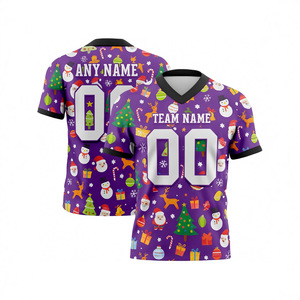 Maillots de football américain personnalisés 2026 pour hommes et femmes, uniformes brodés et cousus, grandes tailles, anti-UV, pour l'été - Product Image 4