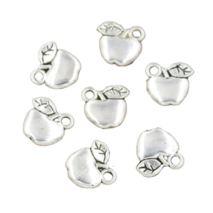 Dijes <span class=keywords><strong>manzana</strong></span> 10x10mm Color plata <span class=keywords><strong>tibetana</strong></span> colgantes joyería antigua fabricación DIY artesanía hecha a mano - Product Image 1