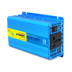 Convertisseur d'ondes sinusoïdales pures <span class=keywords><strong>Lvyuan</strong></span> 500W 1000W 12V 24V 110V 220V avec prises universelles - Product Image 1