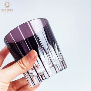 Tasse en cristal Coupe étoile en ambre sculptée japonaise Coupe en verre à liqueur faite à la main <span class=keywords><strong>Whisky</strong></span> Bar Verre à bière - Product Image 2