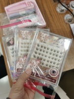 Cils en grappe autocollants DIY sans colle, cils segmentés naturels et effilés, vente en gros sous marque privée
