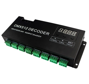 Controller DMX512 Professionale a 24 Canali per Illuminazione Scenica, DC12V, Supporto RGB/RGBW, Sistema Console LED, Decoder DMX512 con Conversione PWM - Product Image 3