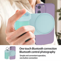 Station de charge sans fil 3 en 1, support photo magnétique pour selfie, compatible BT, anti-vibration pour Android/iOS iPhone