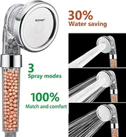 Filtre de pomme de douche pour eau dure, pomme de douche haute pression, économiseur d'eau, pomme de douche à main 3 modes