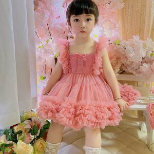 Vestido de tutú de princesa morado y rosa para fiesta de Navidad, falda de baile para niñas, vestido de ballet esponjoso para niñas, muy vendido. - Product Image 2