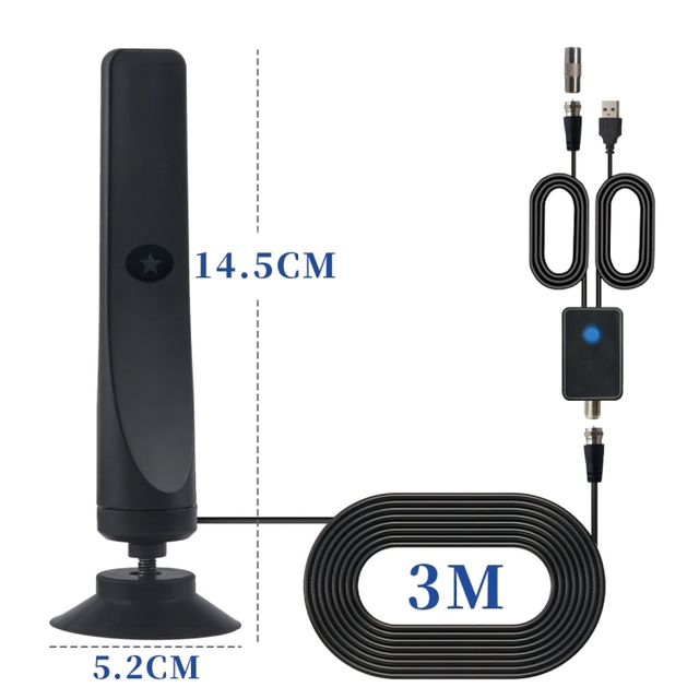 Wholesale 4K 1080P Indoor Digital TV Antenna for Local Channels 50 Miles Range With Amplifier Signal Booster Digital Tv Antenna
