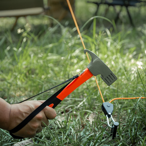 캠핑 해머 캠프 다기능 그라운드 네일 해머 네일 풀러 철 해머 헤드 휴대용 구조용 야외 도구 - Product Image 3