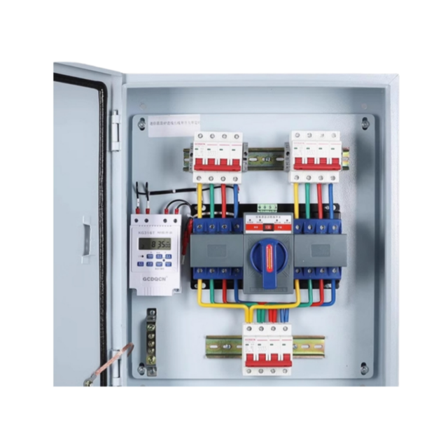 Complete Set  Dual Power Automatic Transfer Switch Timer Meter Distribution Cabinet ATS Power Distribution Box Electrical Panel