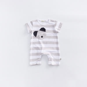 Tienda en Línea, Venta al por Mayor en China, Ropa para Bebés Recién Nacidos, Mameluco de Manga Corta a Rayas para Bebé - Product Image 2