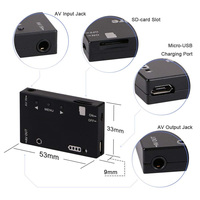 Enregistreur FPV Mini DVR Module NTSC/PAL commutable batterie intégrée Enregistreur vidéo Audio FPV pour modèles RC Racing FPV Drone