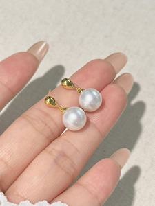 UM Jewelry 925 Sliver Wholesale Natural Pearl Fashionable Versatile Earrings For Unisex/Men/Women Daily Gift - Product Image 2