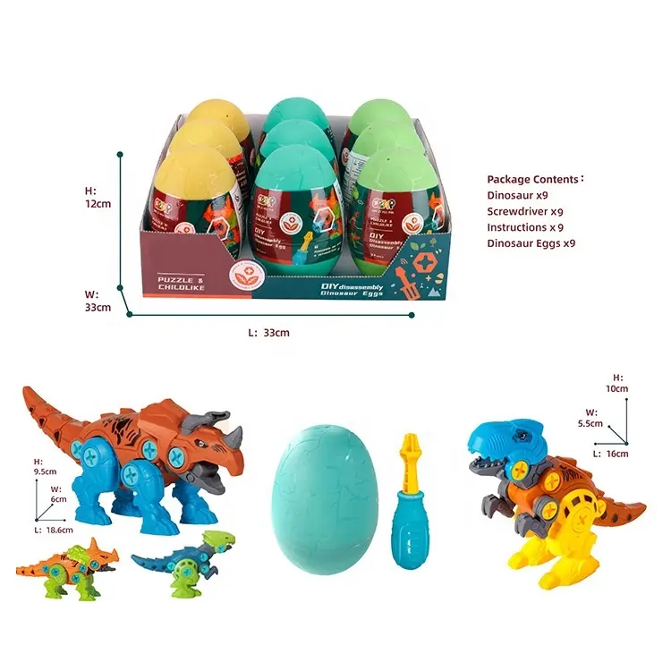 Zerlegen Dinosaurier Spielzeug Dino Ostereier STEM Games Engineering Building Play Kits für Kinder
