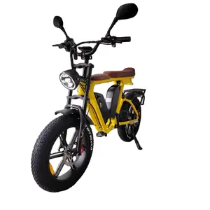จักรยานไฟฟ้า52V มอเตอร์1000 W ล้อแม็กแบตเตอรี่คู่44Ah เบรคไฮดรอลิกแบบเต็มระบบกันสะเทือน