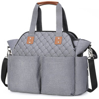 Maßgefertigter Vintage Multifunktionaler Großraum-Windel-Organizer aus Canvas, Tragbare Baby-Windeltasche mit Reißverschluss