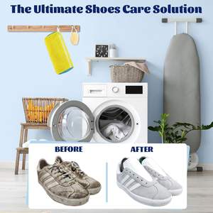 Sac de lavage et séchage portable en maille pour chaussures, personnalisé en usine, pour le nettoyage des baskets et le lavage des fibres - Product Image 4