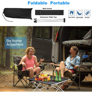 <span class=keywords><strong>Table</strong></span> <span class=keywords><strong>pliante</strong></span> <span class=keywords><strong>de</strong></span> <span class=keywords><strong>camping</strong></span> ultralégère, moderne, en aluminium, facile à transporter, pour extérieur, plage, ferme/entrepôt - Product Image 6