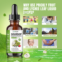 Gouttes de Graviola Naturelles à Marque Privée, Complément Alimentaire Liquide Vitaminé aux Fruits, Gouttes de Corossol