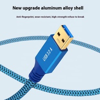 Cable de Extensión USB 3.0 Macho a Hembra, Carcasa de Aluminio, Conexión de Datos, Cable de Transmisión de Alta Velocidad para Ratón, Teclado, Impresora