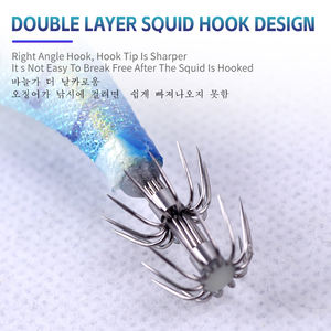 EGI Lula Gabarito De Madeira Camarão Isca Lula Polvo Isca Durável Metal ABS Silicone Isca Rio Pesca #2.5 #3.0 Montanha Molde - Product Image 5