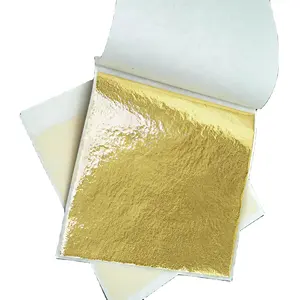 9*9cm feuille d'or Taiwan K feuilles de feuille d'or imitation papier doré pour la maison, les meubles et la décoration artisanale en métal