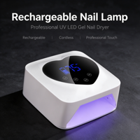 Lampe à ongles UV LED professionnelle rechargeable haute puissance, sans fil, séchage rapide, faible bruit, portable, pour usage domestique et en salon