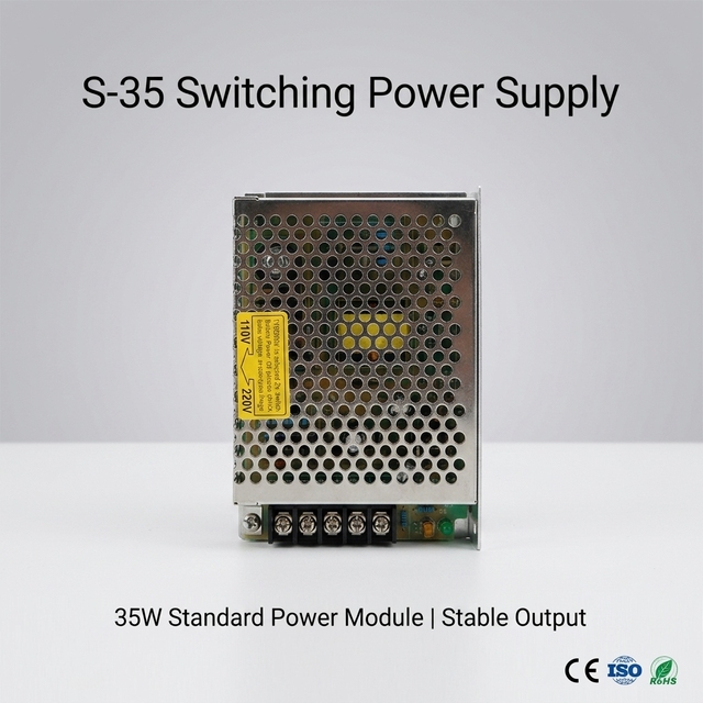 S-35-12 Replacement 35W 12V 3A Single Output Enclosed Switching Power Supply 85-264VAC Fanless Industrial Automation LEYU Brand