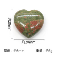 20*8mm Natur Kristall Heilstein Ohne Loch Mini DIY Zubehör Kleine Quarz Herz Kristalle Handwerk