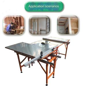 Sierra de mesa deslizante plegable simple tipo riel 220V para corte horizontal de paneles de <span class=keywords><strong>contrachapado</strong></span>, herramienta de carpintería para cortar madera - Product Image 2