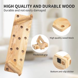 Soporte de madera para flexiones, equipo de fitness multifuncional para el área abdominal, para entrenamiento en casa, equipo de ejercicio para hombres y adultos - Product Image 2