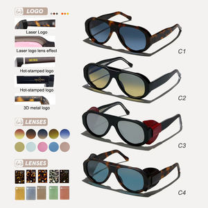 TFB 아세테이트 원형 프레임 남성 패션 럭셔리 선글라스 UV400 레트로 빈티지 럭셔리 쿨 고품질 최신 선글라스 - Product Image 5