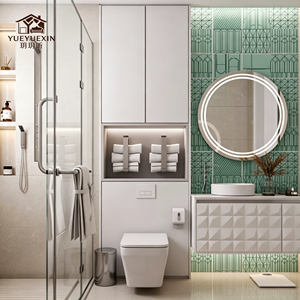 Elegante <span class=keywords><strong>Mobile</strong></span> <span class=keywords><strong>Bagno</strong></span> Moderno Sospeso <span class=keywords><strong>con</strong></span> Vano Lavatrice Integrato - Product Image 6