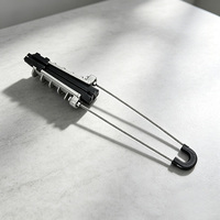 Pince de tension pour câble à fibre optique avec embout de fixation et gaine de protection pour kit de matériel de pose de lignes de transmission aériennes
